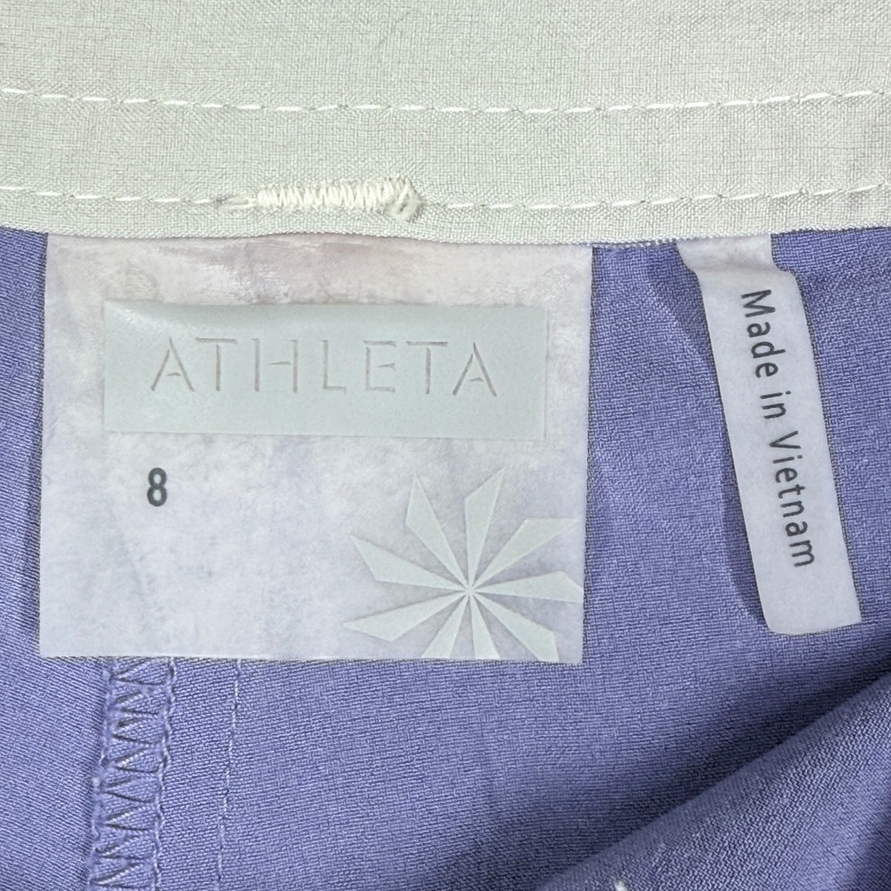 Athleta Skort Women 8 Purple Excellent Pleated Activewear Contrast Stitching - Picture 7 of 12